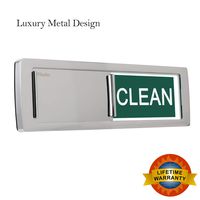 2019 Premium Metal Design Clean Dirty Dishwasher Magnet Sign, Non-Scratchking Backing / 3M Sticky Tab Adhesion, Water Resistant Endurance Indicator Reminder Tells Dishes Clean or Dirty - Metal Silver