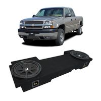 Compatible with 2001-2006 Chevy Silverado HD Crew Truck Kicker Comp C12 Dual 12" Sub Box Enclosure - Final 2 Ohm