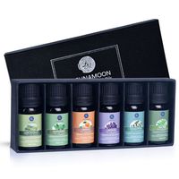 Lagunamoon Essential Oils Top 6 Gift Set  Pure Essential Oils for Diffuser, Humidifier, Massage, Aromatherapy, Skin & Hair Care