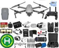 DJI Mavic 2 Zoom 1 Battery (Total) PRO Accessory Bundle with Aluminum Case, Drone Vest, 32GB Micro SD, VR Goggles, Charging Hub, Filter Kit, Landing Pad + Much More