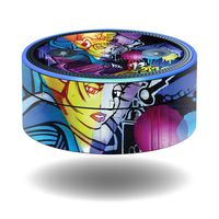 MightySkins Skin Compatible with Amazon Echo Dot - Midnight Mischief | Protective, Durable, and Unique Vinyl Decal Wrap Cover | Easy to Apply, Remove, and Change Styles | Made in The USA