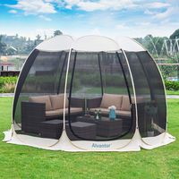 Alvantor Screen House Room Camping Tent Outdoor Canopy Dining Gazebo Pop Up Sun Shade Shelter 10 Mesh Walls Not Waterproof Beige 15'x15' Patent