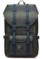 KAUKKO Laptop Outdoor Backpack Travel Hiking Camping Rucksack Casual College Daypack Fits 15" (Nylon Armygreen)