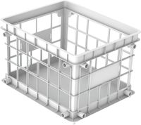 Storex Standard File Crate, Letter/Legal Size, 17.25 x 11.2 x 14.25 Inches, White (61662A03C)