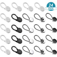 24 Pieces Collar Extenders Elastic Button Extender Neck Extenders for Shirt Pants Dress Trouser Favors