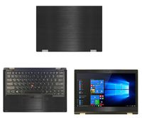 decalrus - Protective Decal for Lenovo ThinkPad Yoga L380 (13.3" Screen) Laptop Black Texture Brushed Aluminum Skin case Cover wrap BAlenovoThnkpadYoga_L380Back