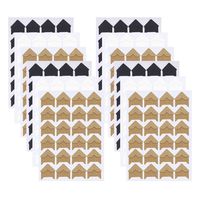 Sunmns 12 Sheets Photo Corners Stickers, Picture Films Self Adhesive Corner for DIY Scrapbook Album (Black, White, Kraft)