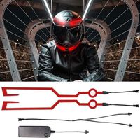 YnGia Motorcycle Helmet Light Driving Signal EL Strip Led Flashing Night Riding Safety Signal Flashing Stripe Sticker Durable Kit