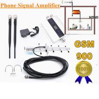 WUPYI GSM 900MHz Mobile Cell Phone Signal Booster Repeater Amplifier 3G/4G Repeater Booster Amplifier Extender +Yagi Antenna (GSM 900MHz)