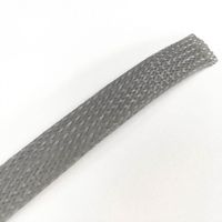 Electriduct Expandable Braid Sleeving | Polyester High Flame Retardant Flexible Cable Mesh Sleeve | 2" - 10 Feet (Gray)