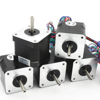 5Pcs Nema 17 Stepper Motor 40mm 64oz-in 45Ncm 1.7A 1.8 degree 2 phase with 1M 4-pin Cable & Connector Bipolar 42 stepping motor for 3D Printer Hobby CNC Router Machine 17HS4401J