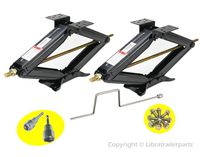 LIBRA Set of 2 24" 5000lbs RV Trailer Stabilizer Leveling Scissor Jacks w/Handle & Power Drill Sockets & Mounting Screws ...