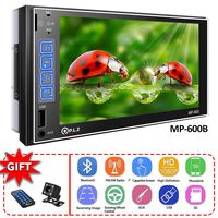 Double Din Car Stereo in-Dash Car Stereo Receiver with Bluetooth, MP5 Player/FM/Am/TF/USB/Aux-in, Remote and Backup Camera Included (with Backup Camera(Phonelink for Android&iOS))
