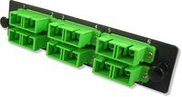 Lynn Electronics 12 Fiber SC APC Singlemode Adapter Strip, 6 Duplex SC APC Ports, LGX Footprint