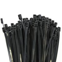 1000 pcs Black 15 Inches Double Head 50 lbs Zip Cable Tie Wire & Cord Management Nylon Zip Tie