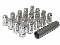 WheelGuard 0397 Acorn Spline Lug Nut, M12x1.5 Thread (Pack of 20 + Key) (Chrome, 20)