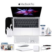 Apple 13" MacBook Pro, Retina Display, 2.3GHz Intel Core i5 Dual Core, 8GB RAM, 128GB SSD, Silver, with Case, Corel Software,Magic Mouse, Magic Trackad, Keyboard, Air Pods - MPXR2LL/A