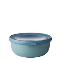 Rosti Mepal RST62080GRN Cirqula Multi Food Storage and Serving Bowl with Lid, Low Bowl-25oz, Nordic Green