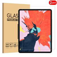 [2 Pack] iPad Pro 12.9" 2018 Screen Protector, KATIAN HD Clear Protector [Anti-Scratch] [No-Bubble] [Case-Friendly], 9H Hardness Tempered Glass Screen Film for iPad Pro 12.9" 2018