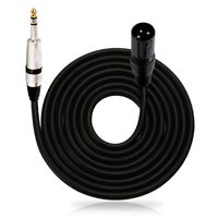 1/4" to XLR Audio Connection Cord - 1/4 Inch Phono To XLR Male 20 ft 12 Gauge Black Heavy Duty Professional Speaker Cable Wire - Delivers Sound - Pyle Pro PPJX20