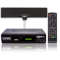 Five Star ATSC HD Digital TV Converter Box w/ 1080p HDMI Output, 40 Miles Over The Air(OTA) Flat Antenna & Amplifier, Daily/Weekly Scheduled PVR Recorder w. TV Control Learning Buttons