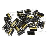 uxcell Aluminum Radial Electrolytic Capacitor with 680uF 25V 105 Celsius Life 2000H 10 x 17 mm Black 30pcs