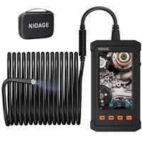 33FT Inspection Camera, 1080P HD 5.5MM Borescope with 4.3inch Screen, IP67 Waterproof Industrial Endoscope Camera with 2800nAh Battery, 8GB TF Card, Snake Camera for Automotive Engine, Pipe Detecting