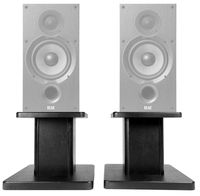 (2) 8 Black Bookshelf Speaker Stands For ELAC Debut 2.0 B6.2 Bookshelf Speakers