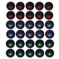 XT AUTO 20 Amp Led Round Rocker Toggle Light Switch Spst On-Off Control for Car Truck Pack of 30