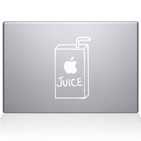 The Decal Guru 1008-MAC-13P-W Apple Juice Vinyl Sticker, 13" Macbook Pro (2015 & older), White