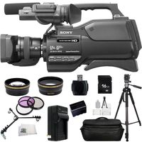 Sony HXR-MC2500 HXRMC2500 Shoulder Mount AVCHD Camcorder with 3-Inch LCD (Black) with 16GB SSE Package Bundle Including: .43x Wide Angle & 2.2X Telephoto Lenses + More