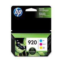HP 920 | 3 Ink Cartridges | Cyan, Magenta, Yellow | CH634AN, CH635AN, CH636AN