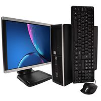 HP Elite Desktop PC, Intel Core i5 3.1 GHz, 8 GB RAM, 500 GB HDD, Keyboard/Mouse, WiFi, 17in LCD Monitor (Brands Vary), DVD-ROM, Windows 10, (Upgrades Available) (Renewed)