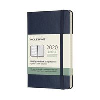 Moleskine Classic 12 Month 2020 Weekly Planner, Hard Cover, Pocket (3.5" x 5.5") Sapphire Blue