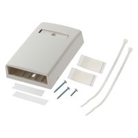 Panduit Surface Mount Box, Mini Com, 4Port, Off Wht