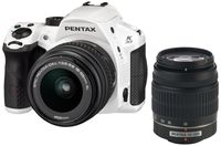 Pentax K-30 Weather-Sealed 16MP CMOS Digital SLR Dual Lens Kit, 18-55mm and 50-200mm (White) (OLD MODEL)