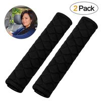 2Pcs Car Seat Belt Cover Pads, Shoulder Seatbelt Pads Cover, Safety Belt Strap Shoulder Pad for Adults and Children(Black)