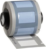 Brady PSPT-375-1-WT TLS 2200 And TLS PC Link PermaSleeve 0.645" Height, 1.015" Width, B-342 Heat-Shrink Polyolefin White Color Wire Marker Sleeves (100 Per Roll)