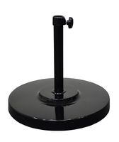 California Umbrella 50 lbs. Round Concrete Weighted Powdercoated Steel Umbrella Base, Black Frame