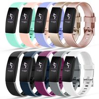 AK Soft TPU Wristbands Compatible with Fitbit Inspire HR Bands, Sports Waterproof Wristbands for Fitbit Inspire HR Fitness Tracker (10 PCS-A, Large)