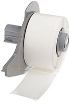 Brady M71-21-498 Repositionable Vinyl Cloth BMP71 Labels , White (100 Labels per Roll, 1 Roll per Package)