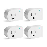 Single Surge Protector Plug, Grounded Outlet Wall Tap Adapter with Indicator Light, 1 Outlet,245J/125V, UL, White, 4Pack