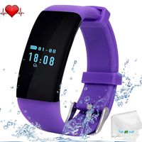 Fitness Tracker Activity Smart Bracelet Wrist Band Smart Watch Bluetooth Sports Bracelet Heart Rate Monitor Activity Tracker Waterproof Watch Compatible with Android Ios Smart Phones Men Women Lady