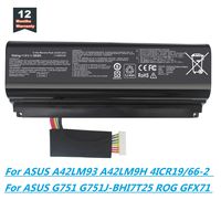 Yongerwy Laptop Battery for ASUS A42N1403 A42LM93 A42LM9H 4ICR19/66-2 0B110-00290000M G751 G751J G751J-BHI7T25 ROG GFX71 GFX71JY4710(16GB/1TB/256GB) 12 Months Warranty