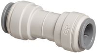 John Guest Acetal Copolymer Tube Fitting, Union Straight Connector, 3/8" Tube OD (Pack of 10)
