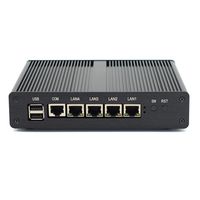 HISTTON Firewall Micro Appliance VPN Router Network Security Industrial Mini PC with Intel Celeron Quad core 4×Gigabit Intel LAN Ports J1900 (4GB RAM, 64GB SSD)