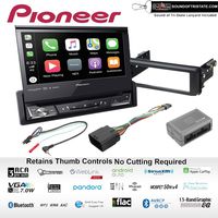 Poineer AVH-3500NEX Single Din 7" Flip Out DVD Receiver Fits 1998-2013 Harley Davidson Electra Glide, Road Glide, Street Glide + Sound of Tri-State Lanyard Bundle