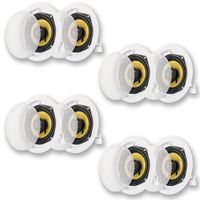 Acoustic Audio HD-5 in Ceiling Speakers Home Theater Surround Sound 4 Pair Pack