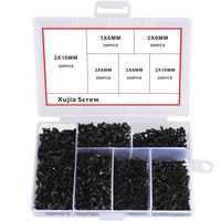 Stainless Steel Self Drilling Tapping Screws Set Replacement Laptop Notebook Computer Black Screw Kit (KA 2-3)