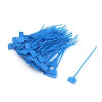 Tulead 100PCS Nylon Wire Tags Labels Cord Identification Tags Blue Cable Zip Ties 5.9" Length
